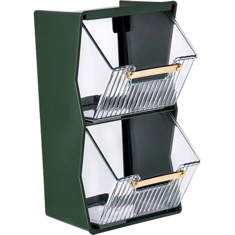 Aufbewahrungsbox für Kaffeekapseln, Aufbewahrungsbox für Teebeutel, doppelwandige Aufbewahrungsbox für Kaffeekapseln und Aromapäckchen für die Küchenarbeitsplatte (1/3)
