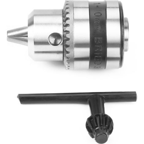 Stainless steel keyed drill chuck, mini electric drill with key for securing 1.0-10 mm workpieces B12 (1/5)