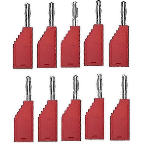 Lot de 10 connecteurs banane 4 mm empilables pour câbles audio et d'alimentation 2025 (1/5)