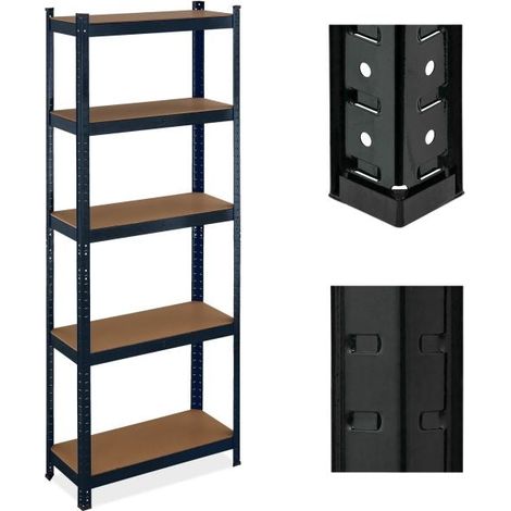 Scaffali robusti neri con 5 livelli (1/5)