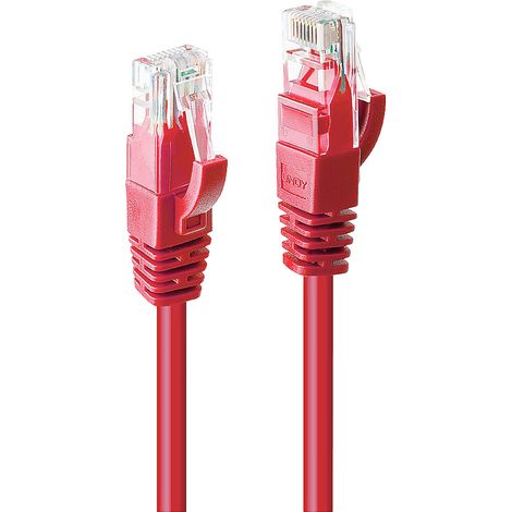 LINDY 48032 RJ45 Netzwerkkabel, Patchkabel CAT 6 U/UTP 1.00 m Rot 1 St.