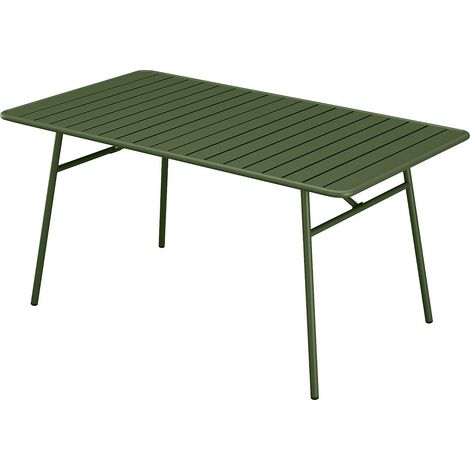 Tavolo da giardino in Metallo L.160 cm Kaki - MIRMANDE