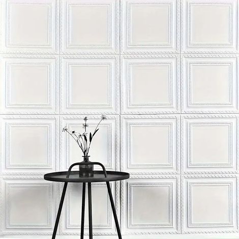 10 selbstklebende 3D-Wandaufkleber (70 x 70 cm), wasserfest und weich, ideal für Schlafzimmer, Wohnzimmer und Decken, elegante und langlebige Dekoration (1/5)