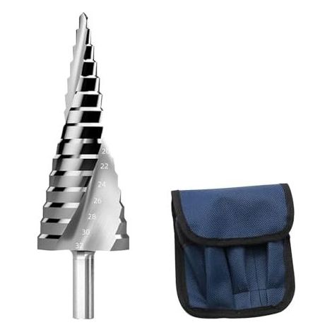 Stufenbohrer - Konisch Ø 4-32 mm, Metalle, Hohlbohrer ideal für Metall, Holz, Kunststoff, Edelstahl, 15 Stufen. (1/5)