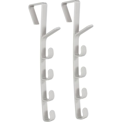 Türhaken 2er Set Türgarderobe, Kleiderhaken, Handtuchhalter, Türhakenleiste