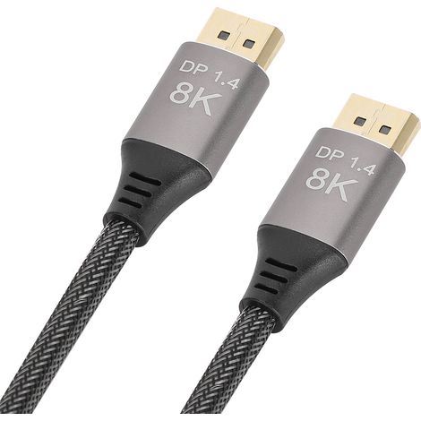 Câble DP 1.4 8K/4K, bande passante de 32,4 Gbit/s, pour moniteur d'ordinateur, 3 m / 9,84 pi (1/5)