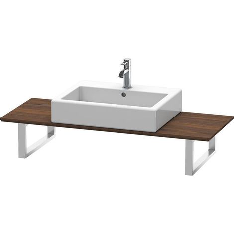 Duravit X-Large Console per lavabo da appoggio, 013C, con un foro, per nicchia, profondità 480 mm, Colore (anteriore/corpo): Noce spazzolato Impiallacciatura in vero legno - XL013C06969