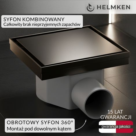 Helmken 37400005 Punktablauf, 150 x 150 mm, Graphit (1/5)