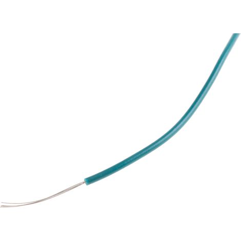 Fils de connexion RS PRO UL1007, 7 0,08 mm² 28 AWG, 300 V, PVC Vert, 100m ( Prix pour Bobine de 100 Mètres )