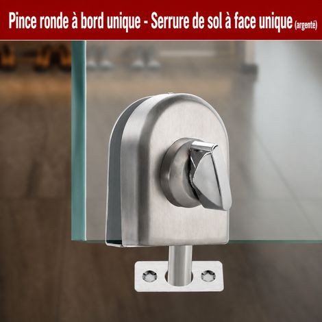 Serrure pour porte en verre sans perçage 706 socle unilatéral bouton simple inox 304 706 304 réf 0138 1 kg – Livraison gratuite
