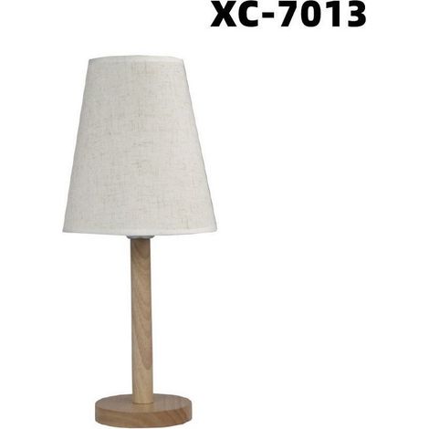 Wisdom - Lampada Da Scrivania Con Base In Legno Liscio Motivo Parlume Bianco E27 Xc-7013 - (1/5)
