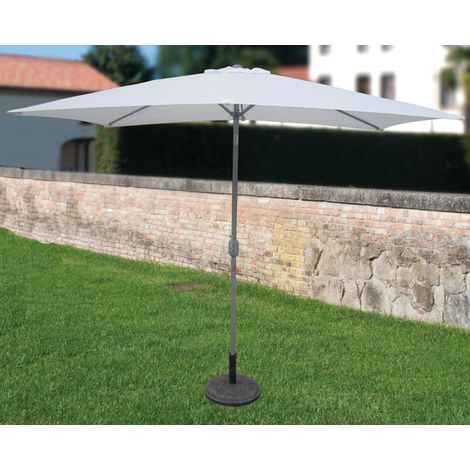 OMBRELLONE 2mtX3mt con cuspide - Rettangolare - aste alluminio AZION. MANOVELLA - ADRA