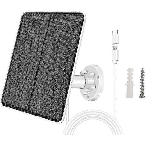 Solarpanel für Überwachungskameras: 5-W-Solarpanel mit Micro-USB- und USB-C-Anschlüssen, IP65 wasserdicht, wetterfest (1/5)