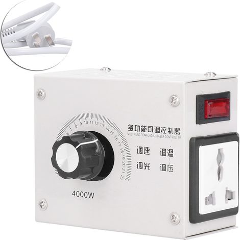 Régulateur de tension SCR 4000W, variateur électronique haute puissance, contrôleur thyristor AC110-220V avec prise AU (1/5)