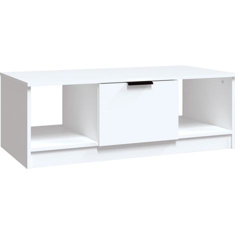 Maison Exclusive - Couchtisch Weiß 102x50x36 cm Holzwerkstoff