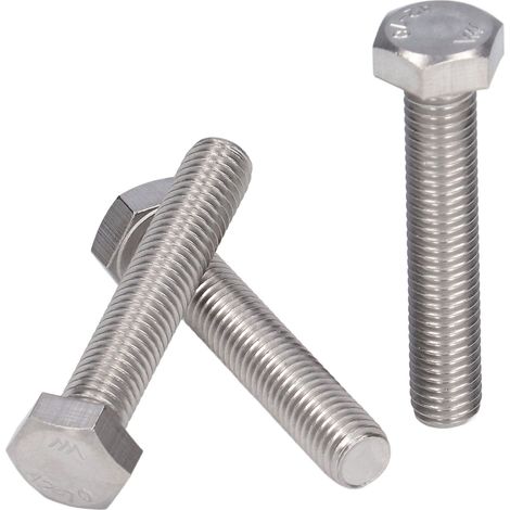 Lot de 20 Vis à Tête Hexagonale Filetage Complet A2 Inox M10x1,5 DIN 933 M10x50 (1/5)