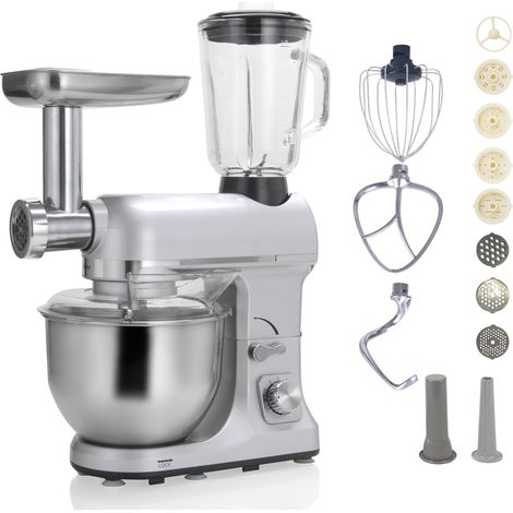 Robby – Robot multifonction 5L 1000W – Hachoir et blender en verre 1,5L – Moteur puissant et mouvement planétaire – Accessoires inclus (1/8)