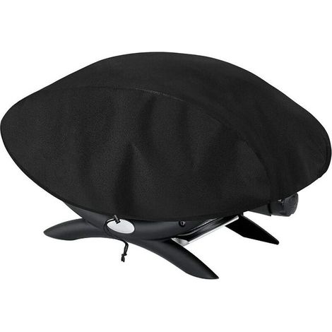 Housse de Protection pour Barbecue à Charbon 67 cm, Accessoire de Jardin Noir Résistant aux Intempéries (1/4)