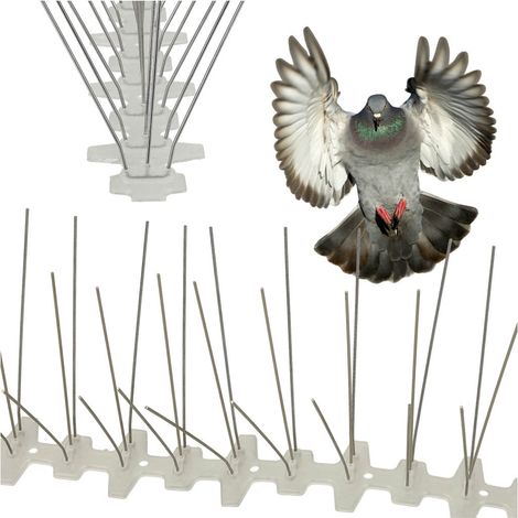 Púas metálicas para pájaros para palomas 50cm x 11cm x 4cm