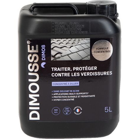 DIMOUSSE concentré X-thallo anti-mousses, algues, lichens - bidon 5L DIMOS - 444121