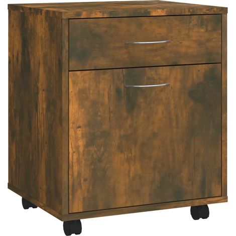 Maison Exclusive - Armario ruedas madera contrachapada roble ahum