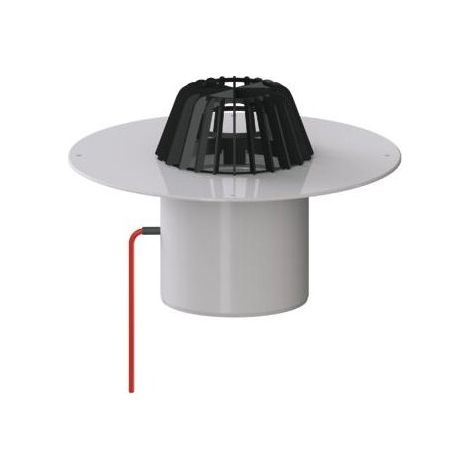 Dallmer 623195 Entonnoir de toit 62 H PVC, chauffé, (1/2)