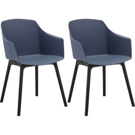 Fauteuil 2 Pack Blue en plastique bleu