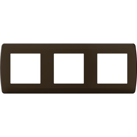 Plaque de finition polycarbonate - 3 postes - ESPRIT Couleur Chocolat