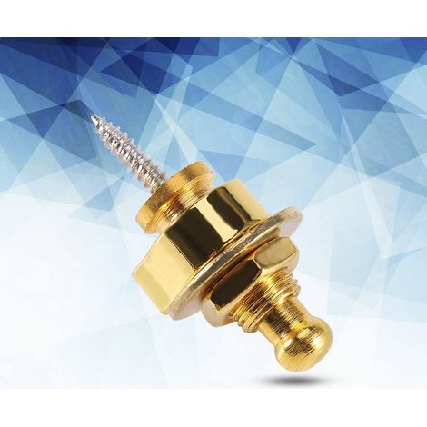 10 pièces Cadenas de Sangle pour Guitare et Basse, Sécurité Métal Doré, Accessoires Instrument (1/2)