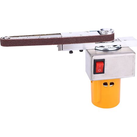 Ponceuse à bande électrique mini DIY, polisseuse à main pour meulage et lustrage, 110V-220V avec prise UE, outil multifonction pour bricolage et finition. (1/5)