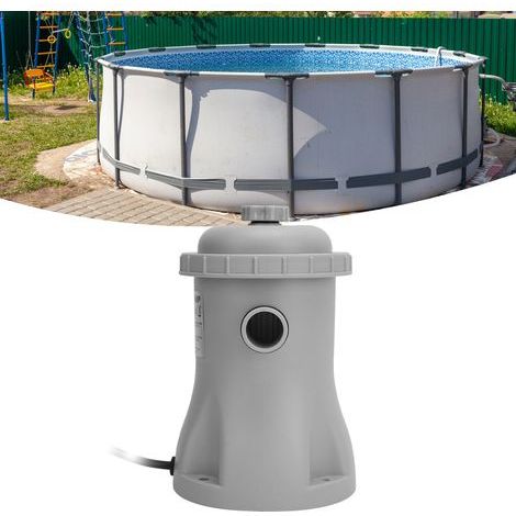 Pompe filtre cartouche piscine hors-sol 330 gal/h – Construction ABS robuste – Kit complet avec accessoires – Opération silencieuse 220V (1/4)