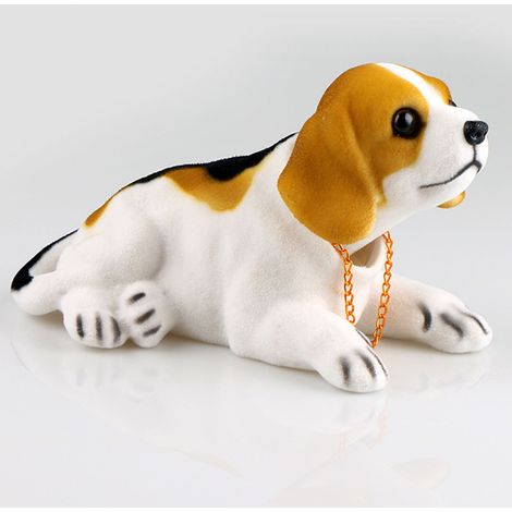Ornements de voiture en forme de chien à tête tremblante, figurines d'animaux mignons de dessin animé, décorations pour tableau de bord, bureau ou table basse, type 1 (1/5)