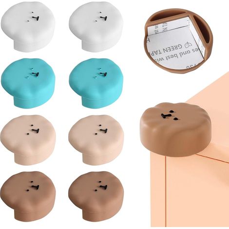 8 Pièces Coin de Table Protection Bebe, Angle Bebe Protection, Protège-Coin pour Meuble Bébé, Protecteur d'angle de Meuble, Coin de Protection en Silicone en Forme de Chien, pour Tables et Meubles (1/5)