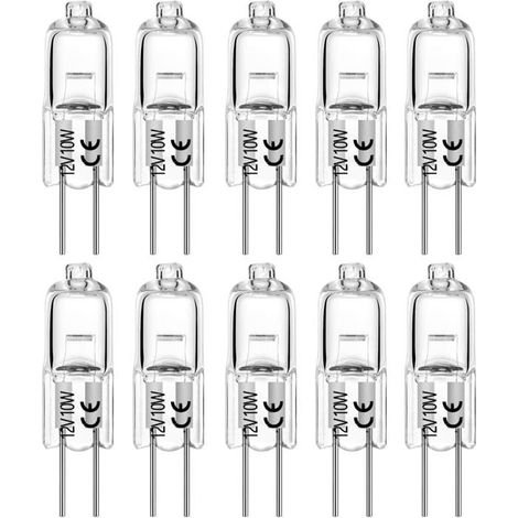 G4 10W 12V T3 JC Typ 2-Pin-Sockel-Ersatz-Halogenlampen für Unterbau-Puck-Lichtschienen im Gartenbereich (10er-Pack) (1/4)