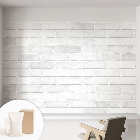 Papier peint avec colle pour décoration moderne de salon chambre à coucher cuisine et bureau Facile Mur en briques 152x104 cm (1/5)