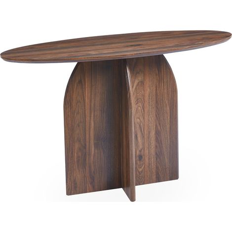 Console Design Ovale "Catrina" 120cm Marron Foncé