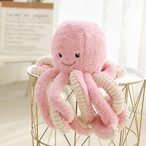 Plüschoktopus, niedliches Meerestier, Plüschtier, Simulation, weiches Plüschkissen, Spielzeug, Baumwolle – rosa