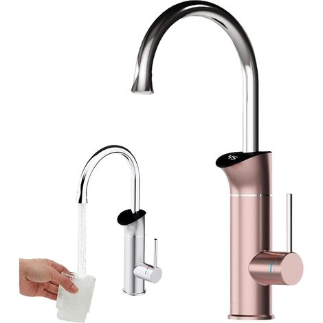 Robinet Chauffant Électrique Instantané – Élément Chauffant En Acier Inoxydable, Chauffage Rapide Robinet D'eau Chaude 2 En 1 For Éviers De Cuisine Et Lavabos De Salle De Bain (1/5)
