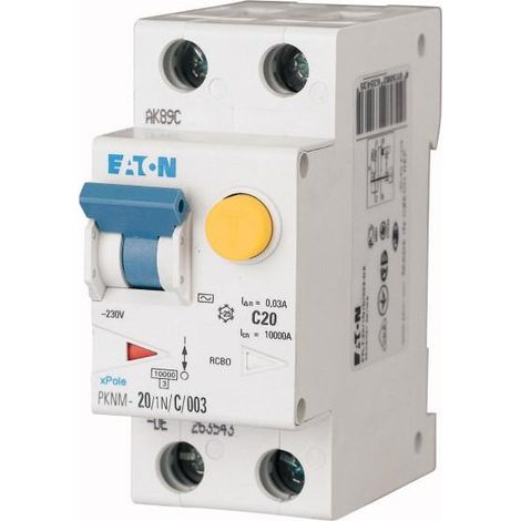 Disj. diff. PKNM 1P+N 20A 300mA/cbe C/AC 000236247 EATON PKNM-20/1N/C/03-MW
