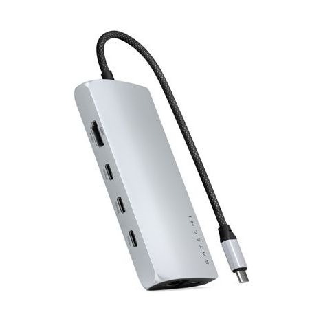 Satechi USB-C Multiport Adapter 8K with Ethernet V3 Silver