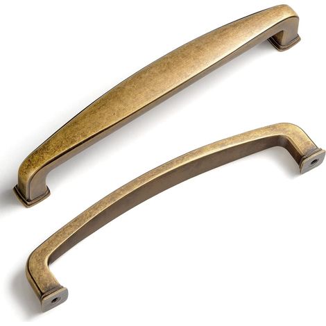 6 pièce poignées de placard de cuisine en - poignées de tiroir de cuisine en laiton antique poignee de meuble cuisine entraxe 128mm (Bronze) (1/4)