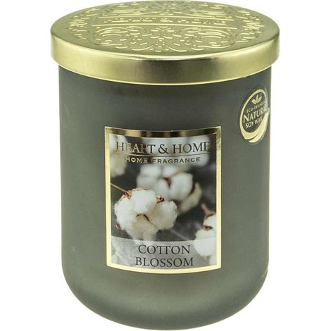 Grande Bougie Heart and Home Fleurs de Coton (1/2)