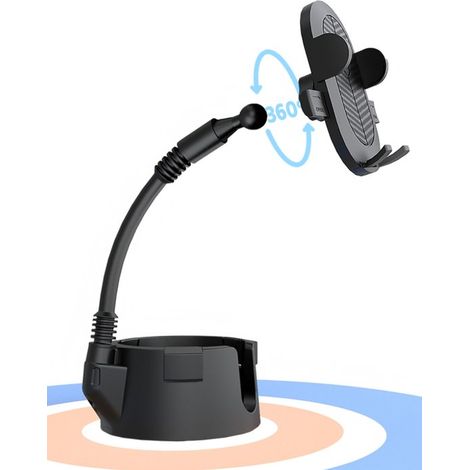 Portabevande per auto 2 in 1, universale, regolabile, doppio portabevande, pieghevole, girevole a 360°, multifunzione. (1/5)
