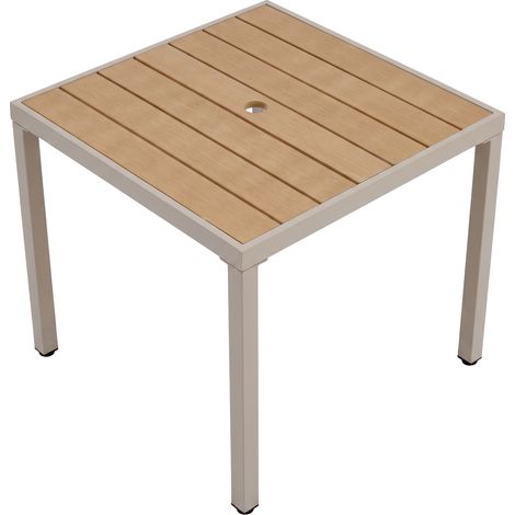 GagaTable de jardin 4 places 84 x 84 x 74, 5 cm kaki (1/5)