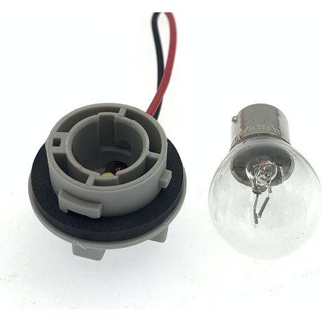 Universal automotive brake light, turn signal, and taillight base: 1156 single-wire flat angle, 1157 double-wire high/low foot lamp holder (1/5)