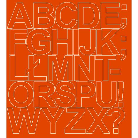 Lettere adesive autoadesive 10 cm, colore arancione opaco