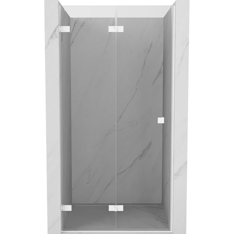 Mexen Lunar-F porte de douche pliante gauche 95 cm, transparent, blanc - 836-095-000-20-00-L (1/4)