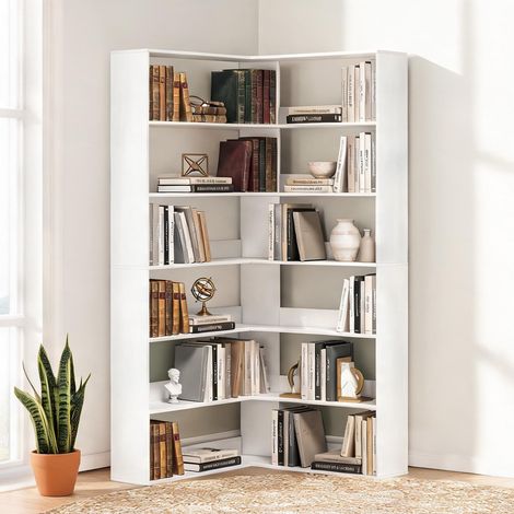 Bibliothèque weiß en spanplatte 90 x 90 x 180 cm (1/5)