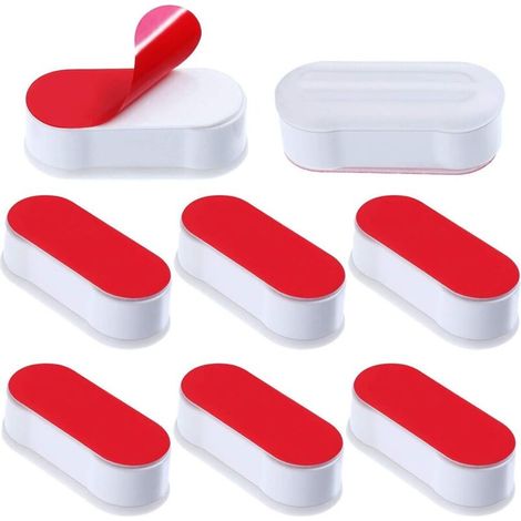 Set mit 8 WC-Sitzstoppern, universelle Ersatzstopper, WC-Sitzdichtungen mit starkem Klebstoff, weiß (1/5)