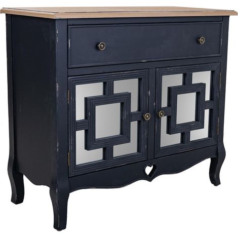 Recibidor de madera negro 83x36x72